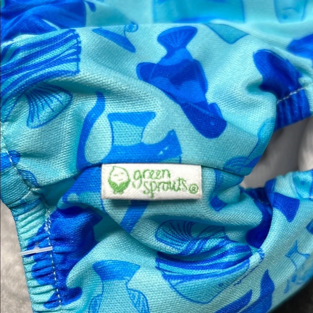 Blue Fish Patterned Kids Swim Diaper